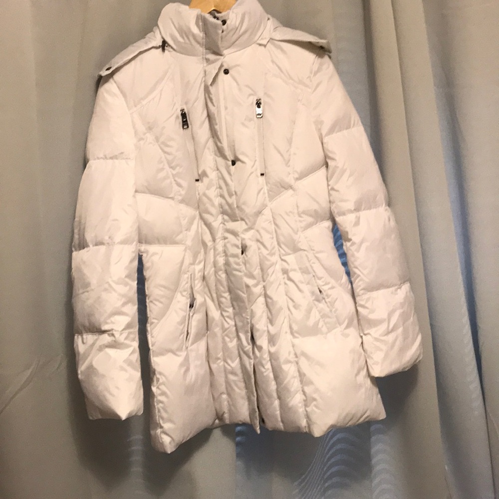 White long puffy coat NWT